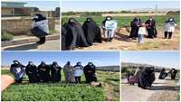 برگزاری پویش پاک سازی محیط به همت بهورز خانه بهداشت چنداب شهرستان گرمسار
